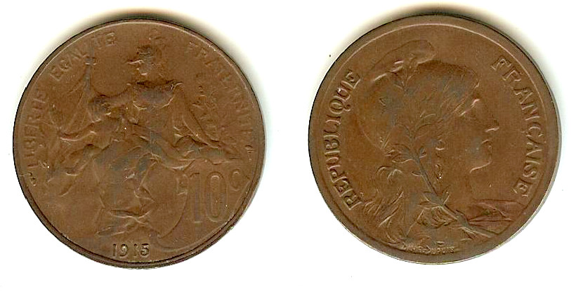 10 Centimes Dupuis 1915 gVF